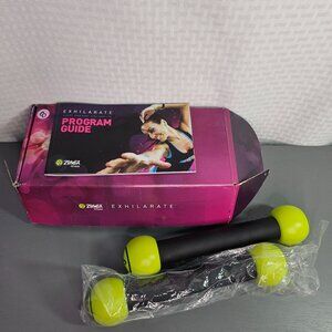 Zumba Fitness Exhilarate DVD Set With Weights & Program Guide